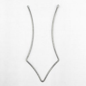 V Wire Bra Separator - Tulip Shape | Height x Top Width: 115 x 42mm | Separator wire to support shape in bras, corsets, swimwear, dresses