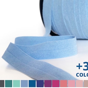 Fold-Over Elastic 5/8", 5Yds, Matte Finish-Plush Style - Assorted Colors - 5Y - Medium Weight, FOE Elastic