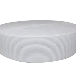 Elastico a maglia, resistenza media 1 pollice (24 mm) rotolo 27yds / Elastico all&#39;ingrosso / Elastico da cucire / Fascia elastica lavorata a maglia / Nastro elastico