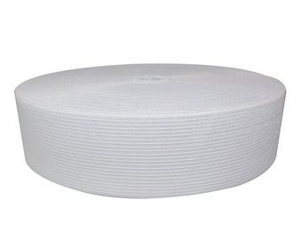 Knit Elastic, Medium Strength 1 1/2in (39 mm) - Roll 25 yds | Sewing Elastic | Elastic Waistband | Elastic Tape