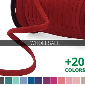Tubular Strap Elastic 1/6&quot; (4.0mm) - 50 Yds -Extra Soft- Spaghetti Strap Nylon Elastic - Medium Strength Skinny Elastic - Wholesale 50 Yards
