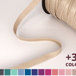 Bra Strap Elastic 3/8" Assorted Colors - 0.375in or 10mm Normal Shine Semi Sheen - 5yds - Satin Elastic - Plush Back - Strapping