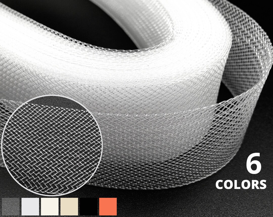 Horsehair Braid, 1 1/2 or 40mm, Stiff Style, Crinoline Mesh Netting