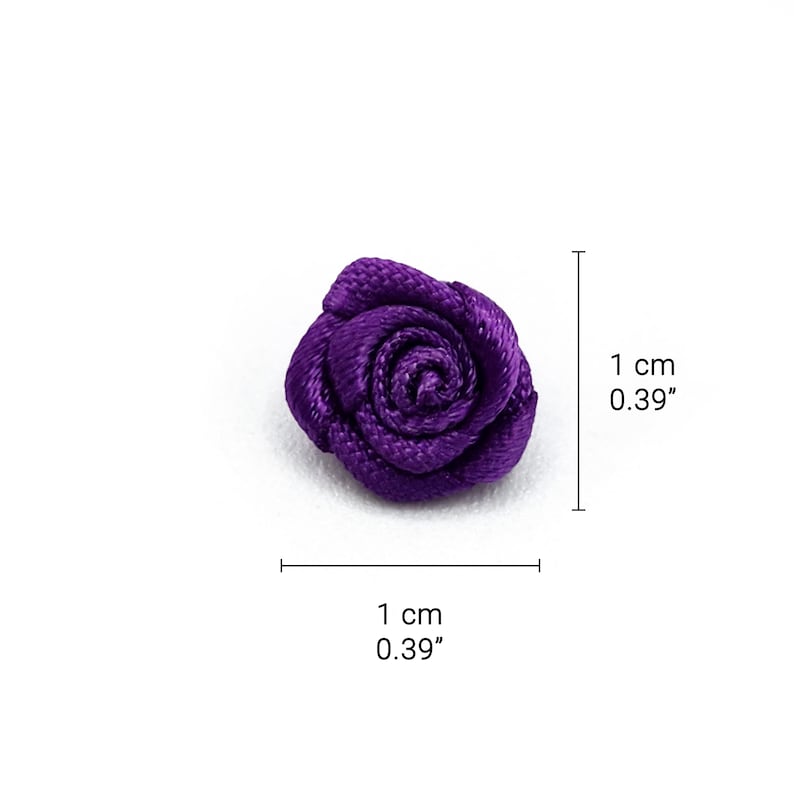 Mini Satin Roses, 2/5 Inch, 10 Pcs. Tiny Roses (1cm) Made From ...