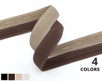 Silicone Grip Elastic 1/2" 12mm - Elastic with Strip of Silicone in Center - Elastic with Non-Slip Silicone Bead Line - Bra Base Elastic
