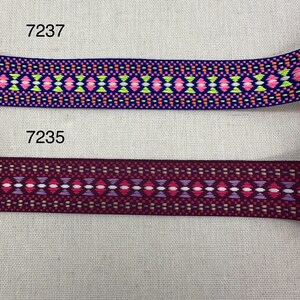 Woven ribbon ethnic multicolor pink colors