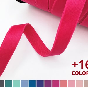 Bra Strap Elastic 3/4&quot; Assorted Colors , Normal Shine  Semi Sheen - 5 yards - Satin Elastic with Plush Back
