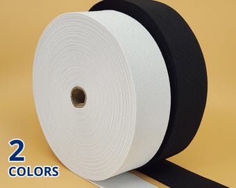 2 Inch Heavy Duty Elastic Band 5Y or 10Y - 49mm | Heavy Stretch Ribbed Elastic Band | Elastic Band for Sewing and Crafts