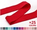 1' Fold-Over Elastic, 5 or 10 yds , Medium Weight, Matte Finish, 1' or 24.5mm, 1 Inch FOE 