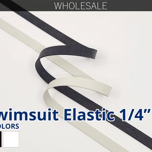 Rubber Swim Elastic 1/4&quot; | 250 yard Box | Rubber Band Elastic for Sewing Swimwear, Dance, Yoga, Athletic | Salt and Chlorine Resistant