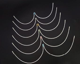 Bra Cup Underwires, Plunge Shape, Sizes 30-40. Steel with Nylon Coating. Underwires for Bras, Corsets, Swimwear, Dresses. Sold by Pair.