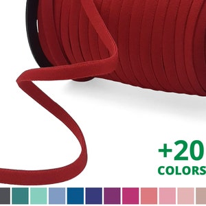 Tubular Strap Elastic 1/6&quot; (4.0mm) - 10 Yds - Extra Soft - Spaghetti Strap Nylon Elastic - Medium Strength - Skinny Elastic