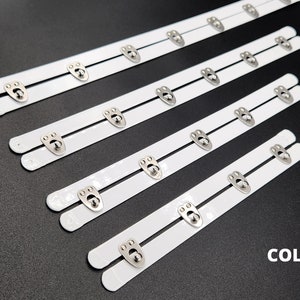 Steel Corset Busk | White and Silver | 4 sizes available, 8-10-12-14&quot; Length | 1/2&quot; Wide | Flat Steel Corset Boning