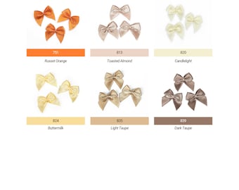 150-Pack Mini Satin Ribbon Bows - 1 Inch White Premade Craft Bows For DIY, Gift Wrapping, Hair Clips
