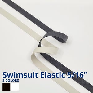 Rubber Swim Elastic 5/16&quot; | Flat Swimwear Elastic | Rubber Band Elastic | Great for Swimwear, Dance, Yoga, Leotards, Leggings, Athletic Wear