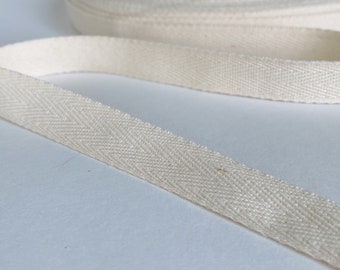 100% Cotton Twill Tape Ribbon - 3/8 Inch Wide, Herringbone Pattern, 109 Yards (2 Pack)