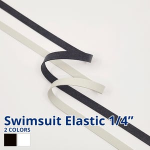 Swimsuit Elastic 1/4 Inch 5 Yards / 10 yds / 50 yds - Rubber Swimwear Elastic - Swim Elastic - Rubber Band Elastic