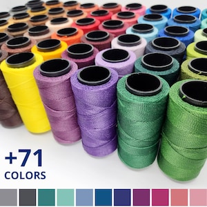 Waxed Polyester Cord 1.0mm, SETTANYL Waxed Polyester Thread for Beading Macrame String Bracelets, Necklaces and Leatherworking Micro Macrame