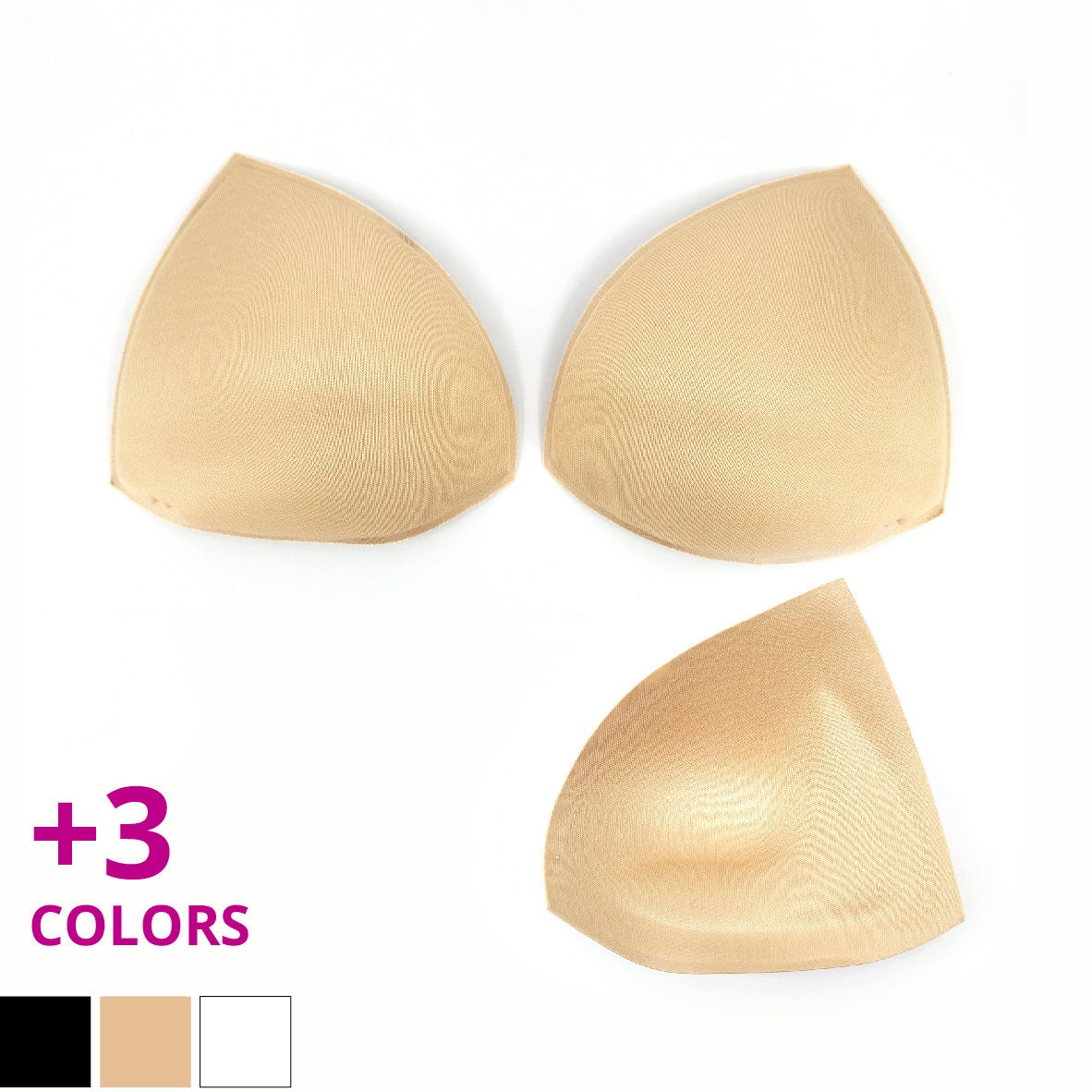 Ivory Sew in Bra Cups ~ A Cup, B Cup, C Cup, D Cup, DD Cup