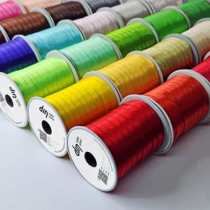 Satinband 3/8 "109Y Rolle, dekoratives doppelseitiges Satinband Textil seidiges Polyester doppelseitiges Band 9 mm