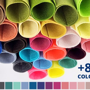 Soft Polyester Felt 50cmx70cm (20&quot;x27.5&quot;) | Polyester Craft Felt Sheets | Ultra Soft Felt | Synthetic Felt | DIY Felt| Approx 1.25mm Thick