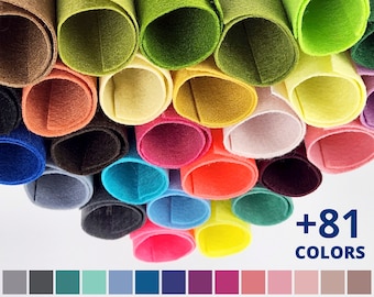 Soft Polyester Felt 50cmx70cm (20"x27.5") | Polyester Craft Felt Sheets | Ultra Soft Felt | Synthetic Felt | DIY Felt| Approx 1.25mm Thick