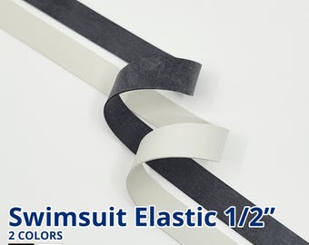 Swimsuit Elastic 1/2" 5 Yards - Rubber Swimwear Elastic - Swim Elastic - Rubber Band Elastic