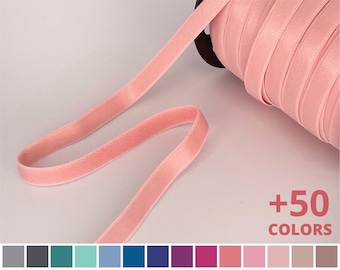 Bristlegrass Petal Peach – Bande élastique Brillante Pliable Pour Couture, Bandeau, Robe, Bricolage, Couture, Ruban En Dentelle (2 M, 1,6 Cm