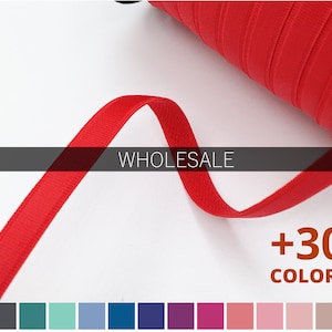 Élastique à bretelles de soutien-gorge 1/4&quot; ou 6,5 mm, couleurs assorties, brillance normale, élastique satiné, 50 m - Grossiste