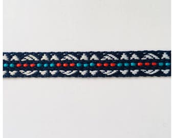 Webband ethnischen multicolor blau und rot 0,40 in (10 mm)
