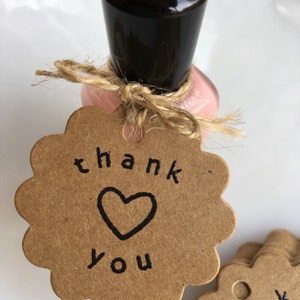 Handmade Thank You Tags-Nail Polish Bridal Shower Favor-Baby Shower Favor Tag-Thank You Tag-etsy Thank You Tag-Set of 10