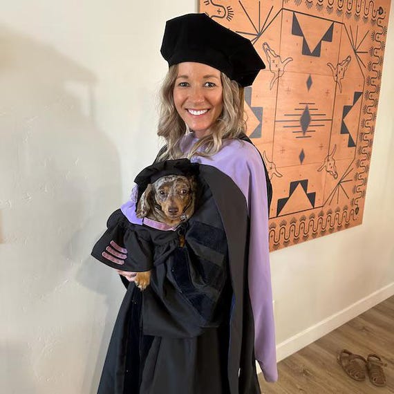 Doctoral Pet Graduation Cap & Gown STOLE INCLUDED Therapy Dog Graduation Cap Graduation Gown