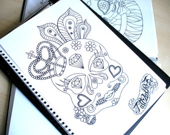 Destiny Tattoo Script Tattoo Coloring Page Adult Colouring | Etsy