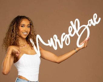 Nurse Bae Graduation Photo Prop: Plywood Senior Sign