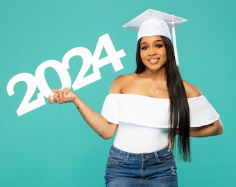 24 inch Senior 2024 photo prop numbers, photo props, senior photography, graduation sign, class of 2024 sign, Senior 2024, Wood 2024 sign