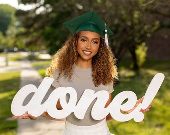 Done! Senior Photo Prop, Graduation Party Decor, Class of 2025