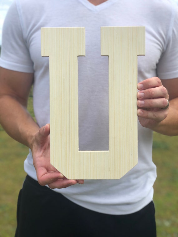 Large Wooden letter U Unfinished Wooden Letters Giant Wooden | Etsy