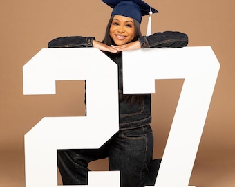 Giant Number 27 Photo Prop: Senior Pictures, Graduation Photoshoot