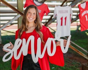 Wooden Senior Photo Prop: Class of 2027 Graduation Sign