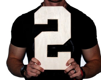 Wooden Number 2 Sign: Wall Decor