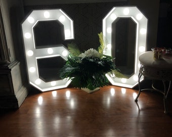 3 ft Marquee Light Up Numbers and Letters: Event Decor