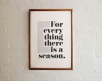 Ecclesiastes 3 Scripture Print, Christian Home Decor (Instant Download)