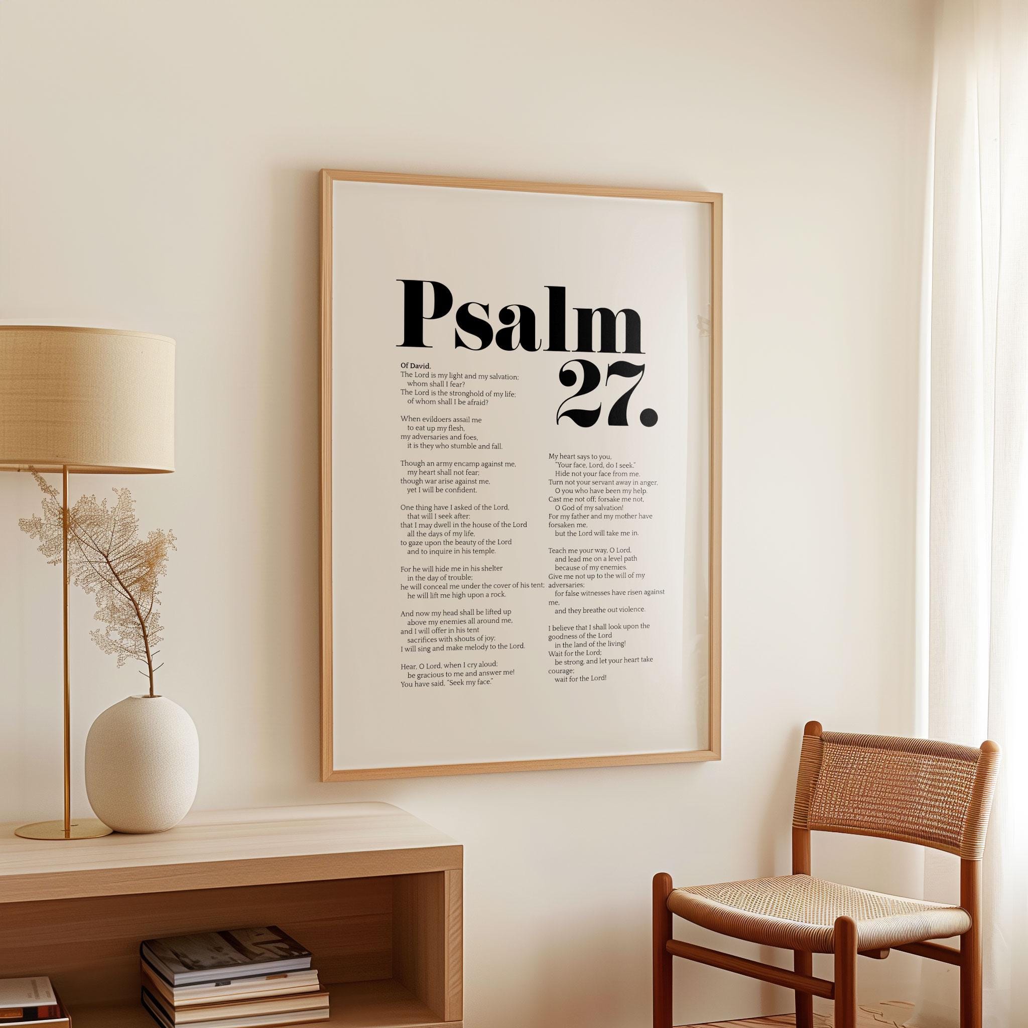 Psalm 27 Bible Verse Wall Art Print (digital Download) - Etsy