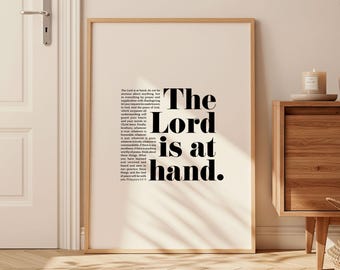 Christian Motivational Wall Art Philippians 4:6 Artwork, Modern Bible Quote Print (Digital Download)