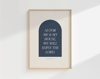 As For Me And My House Poster | Joshua 24:15 Printable Artwork (Digital Download)