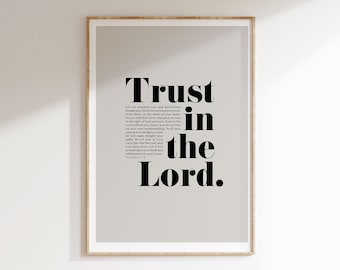 Proverbs 3:3-8 Scripture Art, Minimalist Bible Verse Print (Digital Download)