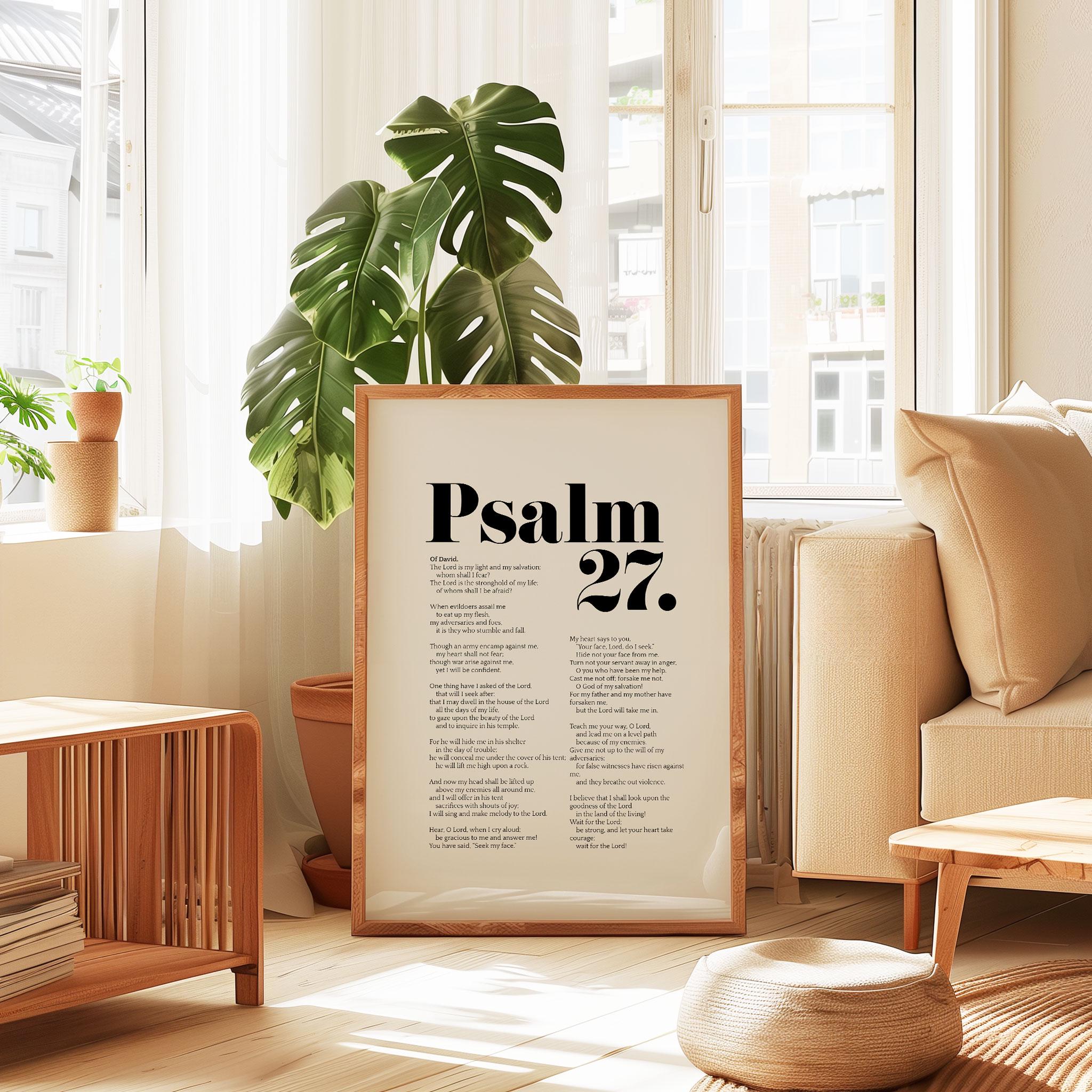 Psalm 27 Bible Verse Wall Art Print (digital Download) - Etsy