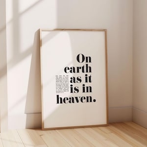 Matthew 6 Poster, The Lord's Prayer Wall Art (Digital Download)