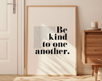 Be Kind Modern Christian Wall Art, Ephesians 4 32 Print (Digital Download)