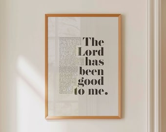 Psalm 116:7 Christian Wall Art Print, Bold Scripture (Digital Download)